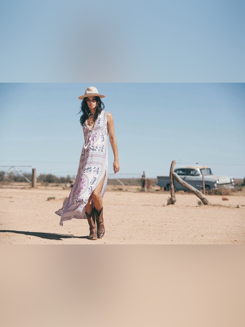 SPELL Pandora Boho Split Maxi Dress in Primrose, Small 🦄